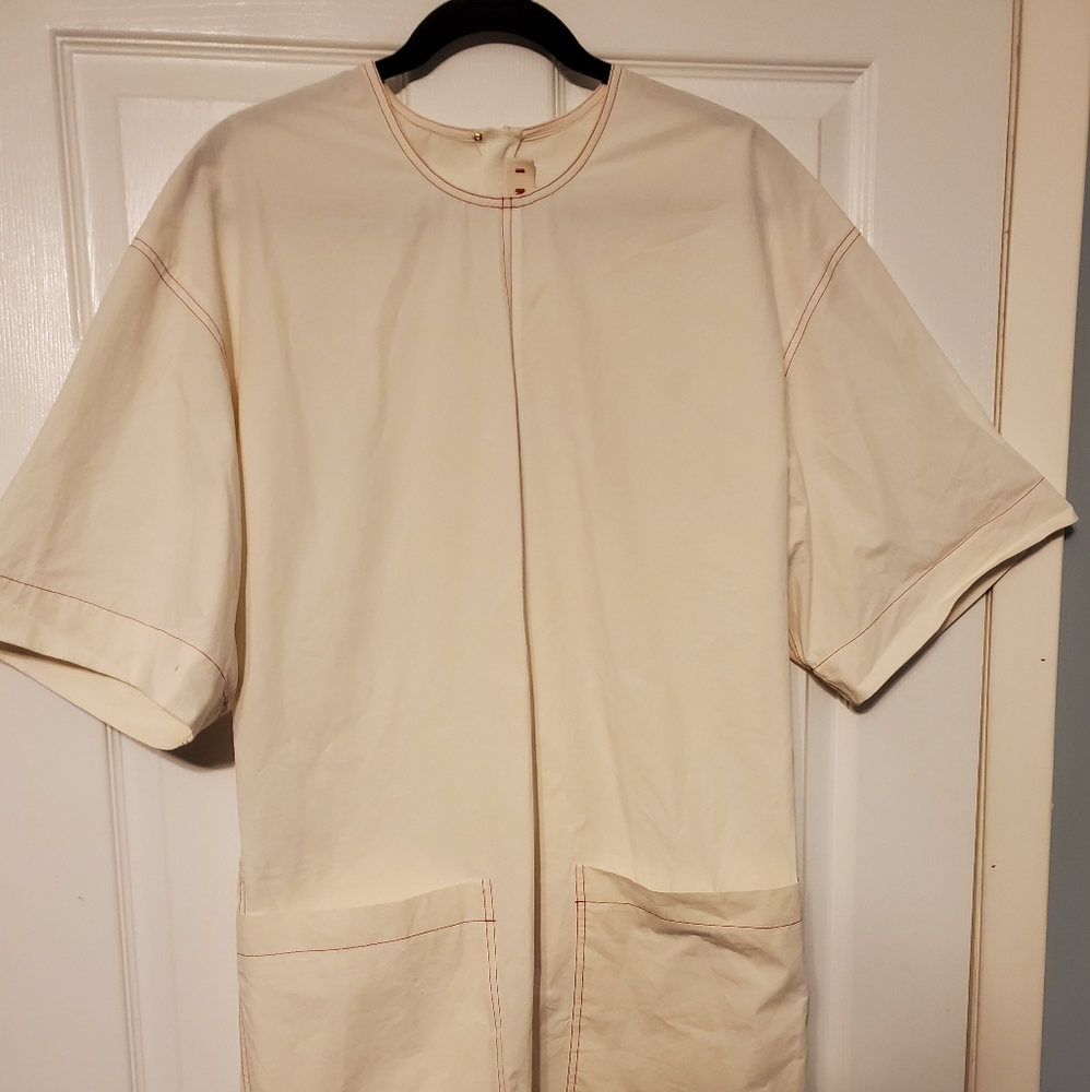 Marni Cream Dress with Red Accents